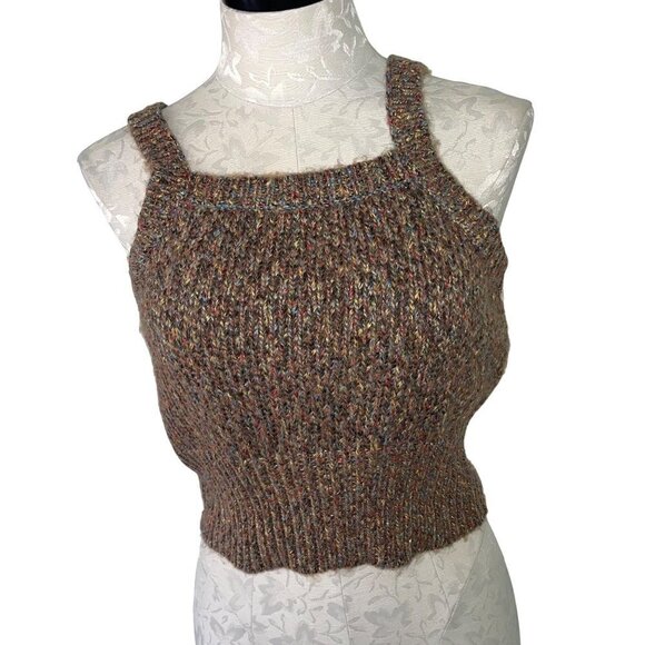House of Harlow 1960 Womens 2 Piece Set Tank Top And Cardigan Size Large Brown - Picture 10 of 13